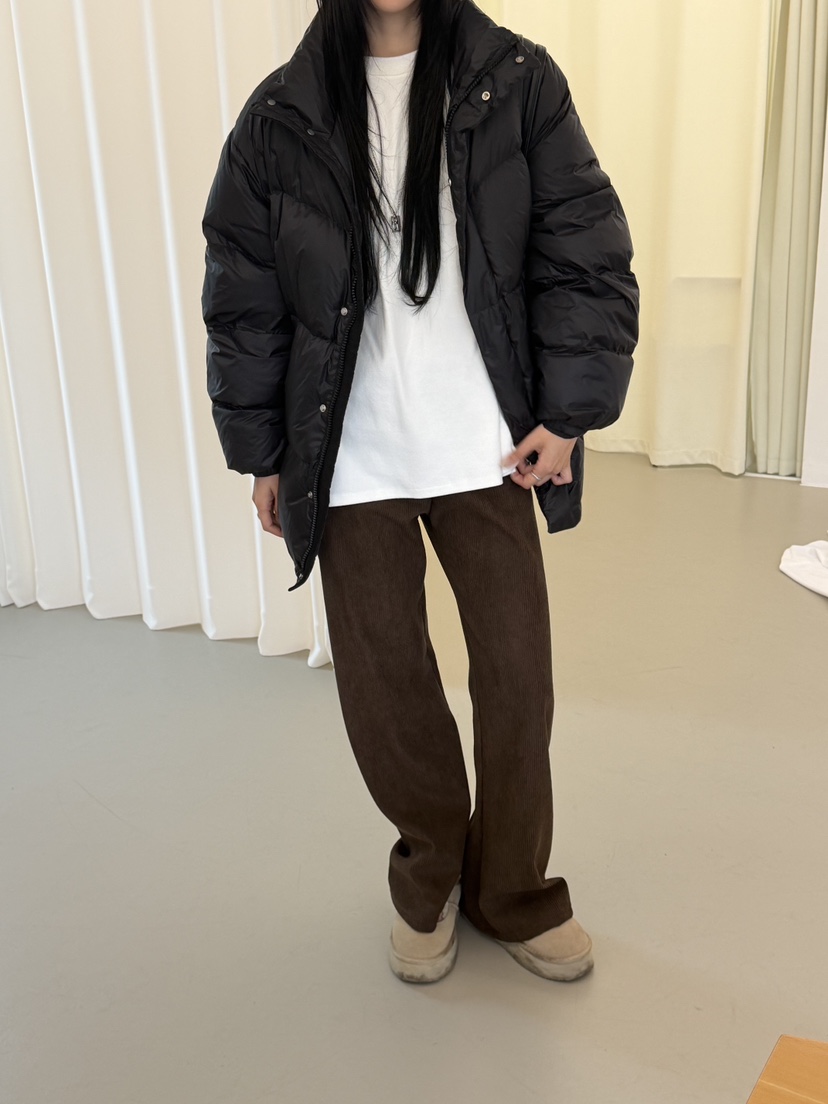 RIVER RAIN東大門直郵26秋冬麂皮絨松緊腰闊腿褲休閑褲羅紋RIVER RAIN休閑褲