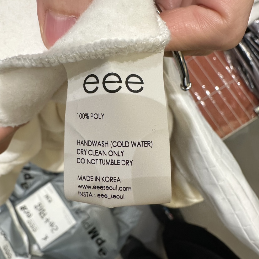 EEE東大門實拍26秋冬褶皺加絨半身裙中短裙口袋加絨褶邊EEE半身裙/中短裙