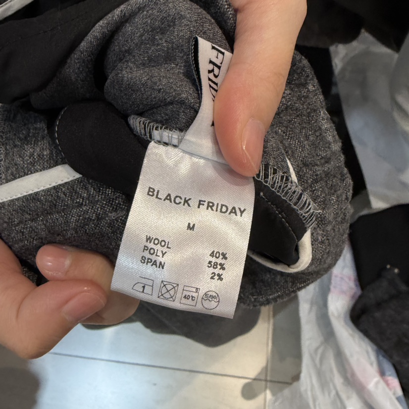 BLACK FRIDAY韓國代購26秋冬寬松直筒工裝休閑褲口袋工裝直筒BLACK FRIDAY休閑褲