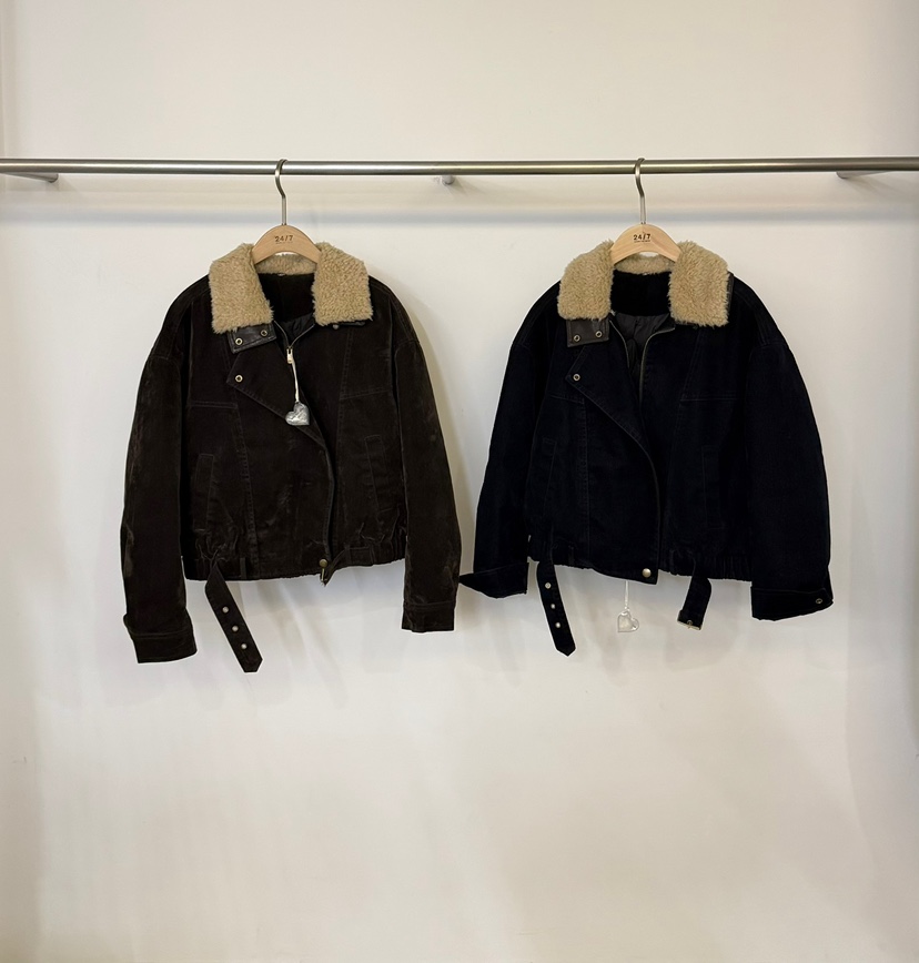 TEWNTY FOUR SEVEN24-7韓國代購26秋冬毛領短款夾克羽絨服毛絨TEWNTY FOUR SEVEN24-7夾克