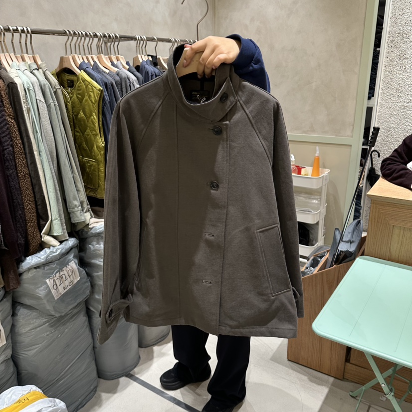 DELI JENNY東大門直郵26秋冬撞色翻領通勤夾克插肩袖單排扣口DELI JENNY夾克圖色2