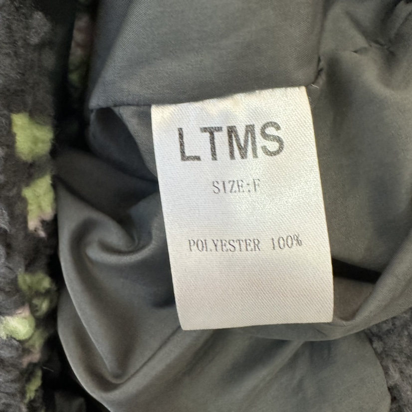 LTMS東大門實拍26秋冬花卉搖粒絨立領拉鏈夾克立領撞色寬松LTMS夾克