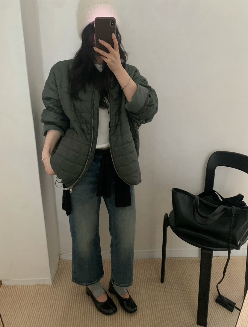 TEWNTY FOUR SEVEN24-7韓國直郵26秋冬圓領衍縫棉服短款棉服羽TEWNTY FOUR SEVEN24-7短款棉服