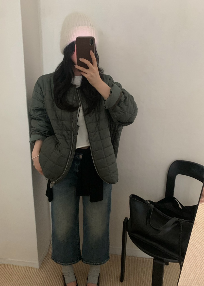 TEWNTY FOUR SEVEN24-7韓國直郵26秋冬圓領衍縫棉服短款棉服羽TEWNTY FOUR SEVEN24-7短款棉服