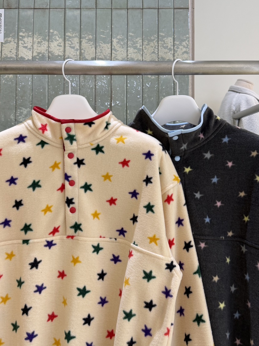 PANTRY HAUS韓國代購26秋冬星星印花立領抽繩衛衣立領抽繩按扣PANTRY HAUS衛衣