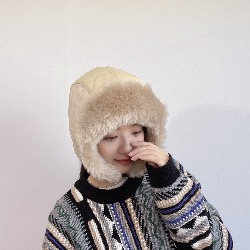 LOVELY HAT韓國代購26秋冬毛絨護耳保暖帽帽子燈芯絨毛絨LOVELY HAT帽子