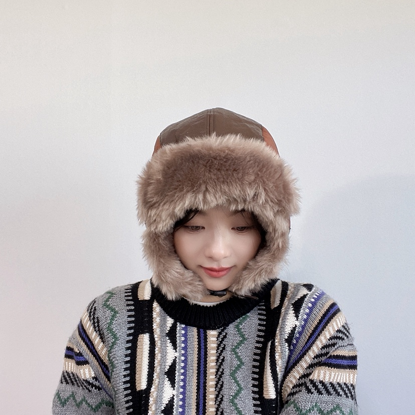 LOVELY HAT韓國代購26秋冬毛絨護耳保暖帽帽子燈芯絨毛絨LOVELY HAT帽子
