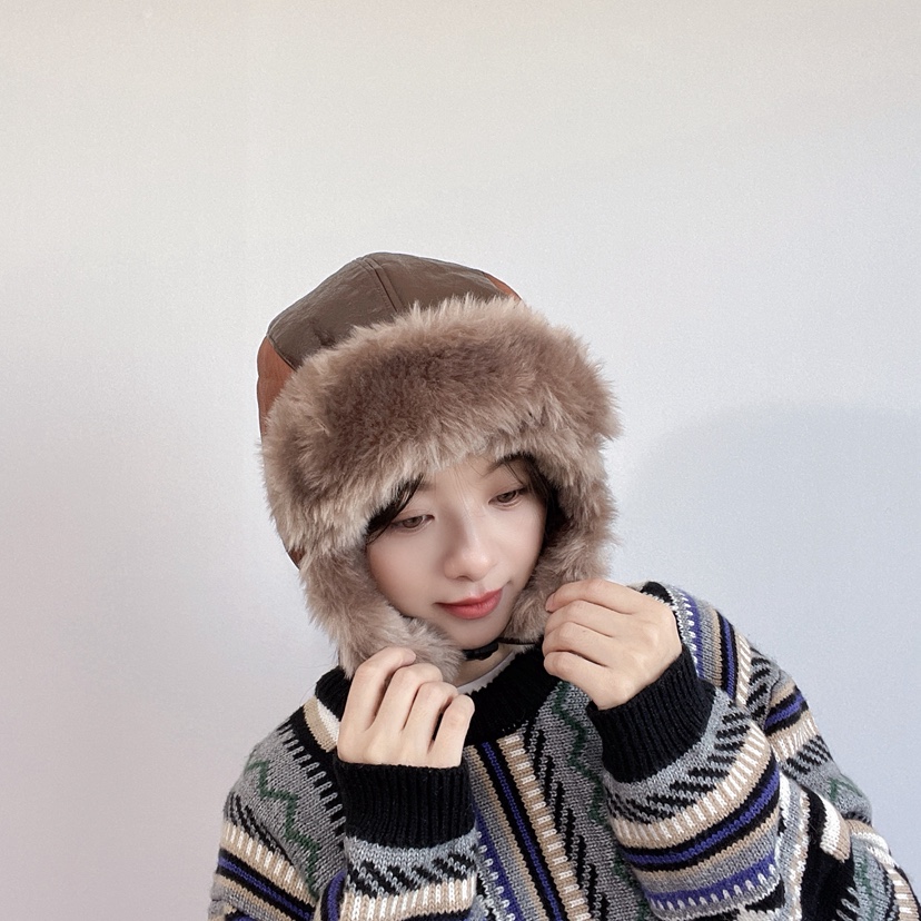 LOVELY HAT韓國代購26秋冬毛絨護耳保暖帽帽子燈芯絨毛絨LOVELY HAT帽子