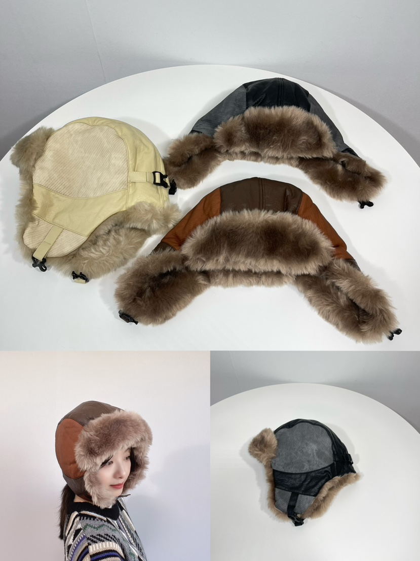 LOVELY HAT韓國代購26秋冬毛絨護耳保暖帽帽子燈芯絨毛絨LOVELY HAT帽子