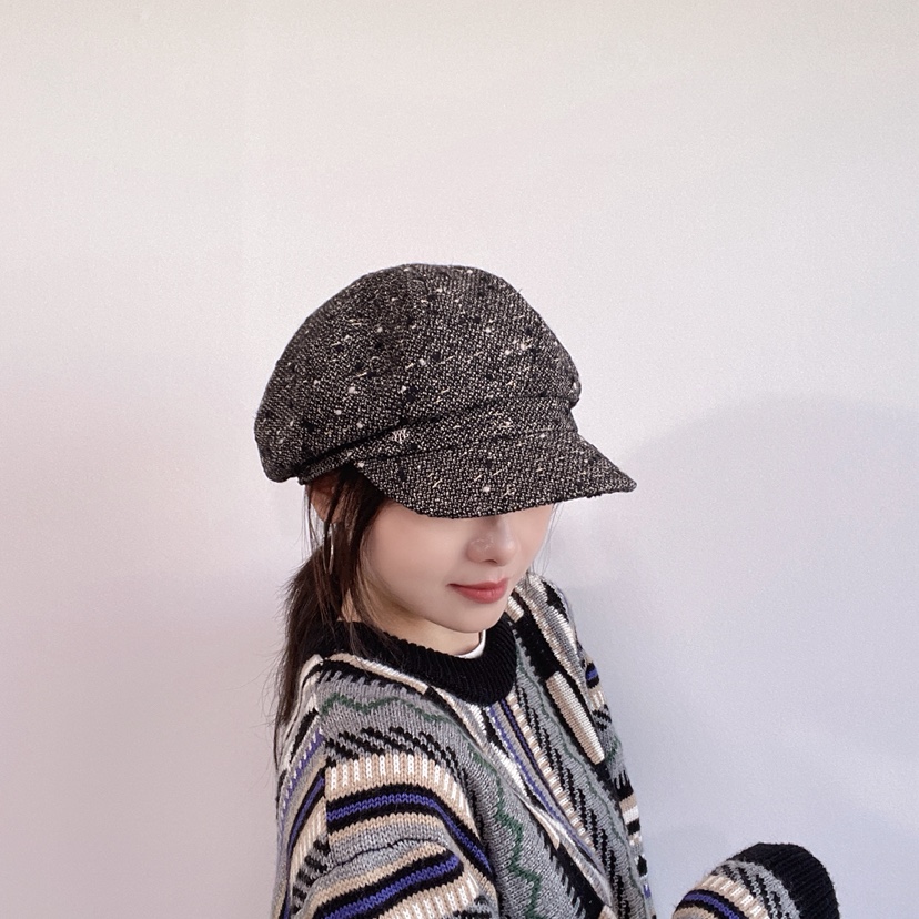 LOVELY HAT東大門代購26秋冬復古雜色鴨嘴帽帽子LOVELY HAT帽子