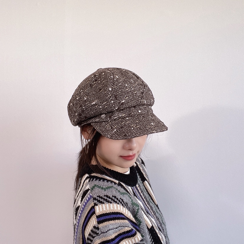 LOVELY HAT東大門代購26秋冬復古雜色鴨嘴帽帽子LOVELY HAT帽子