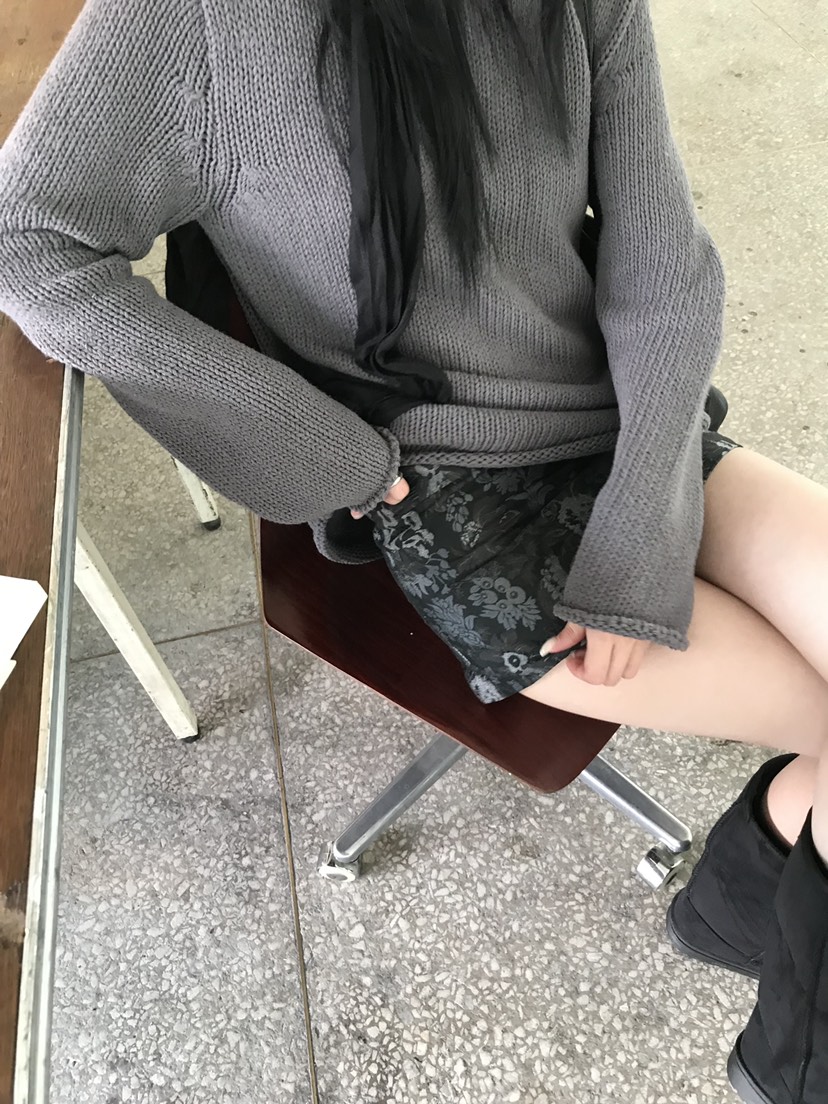 OVERK東大門實拍26秋冬復古花卉提花短款裙褲直筒短款OVERK裙褲