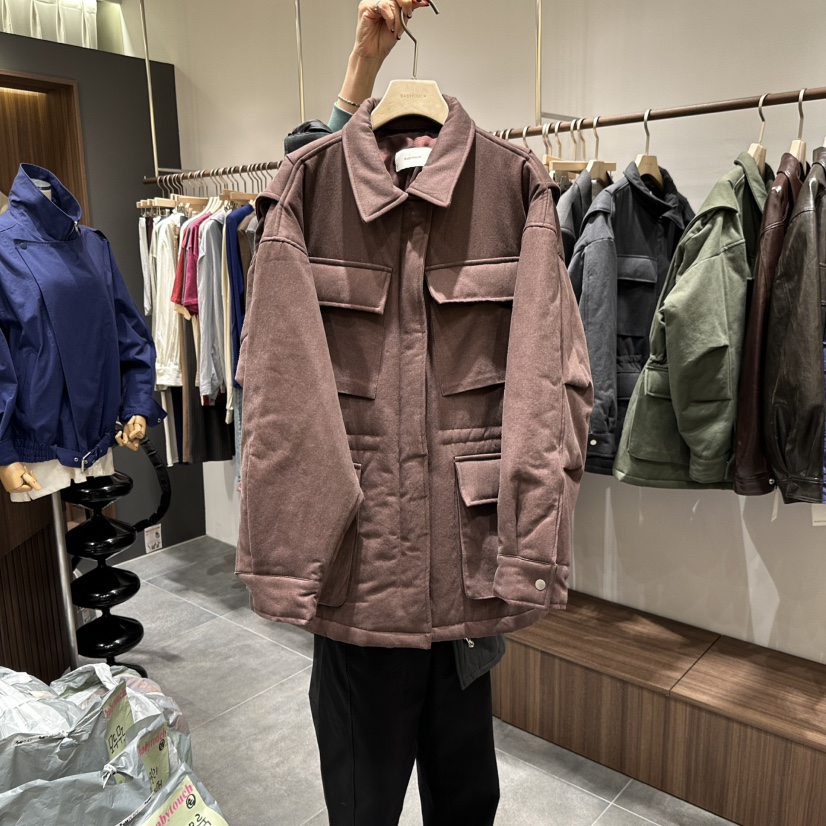 BABYTOUCH東大門直郵26秋冬工裝抽繩收腰棉服短款棉服口袋工裝BABYTOUCH短款棉服圖色2