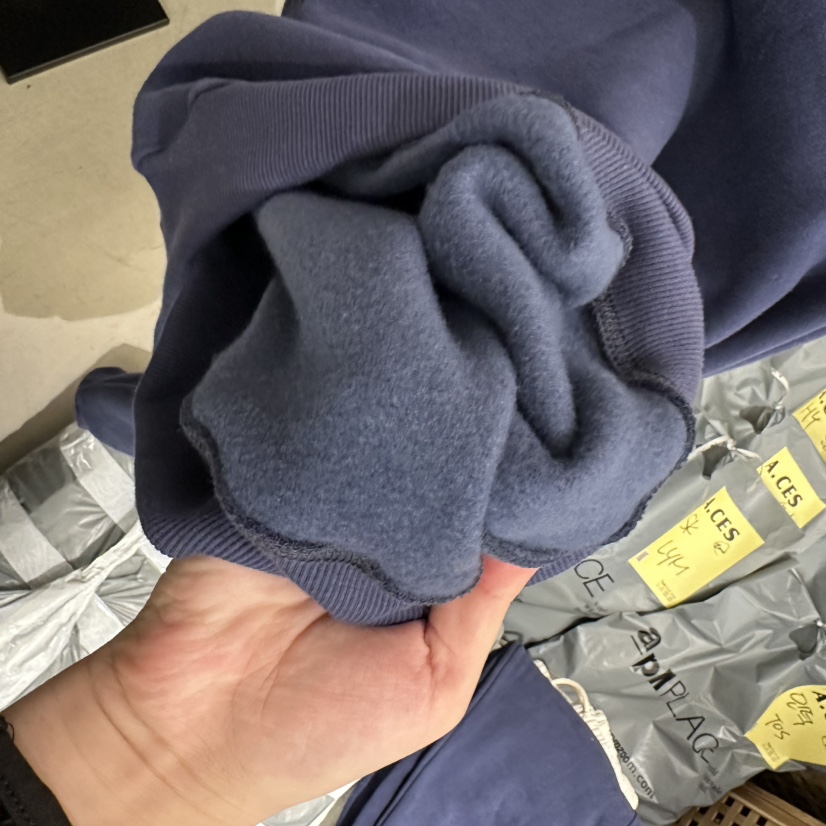 A.CES韓國代購26秋冬圓領刺繡落肩衛衣落肩寬松羅紋A.CES衛衣