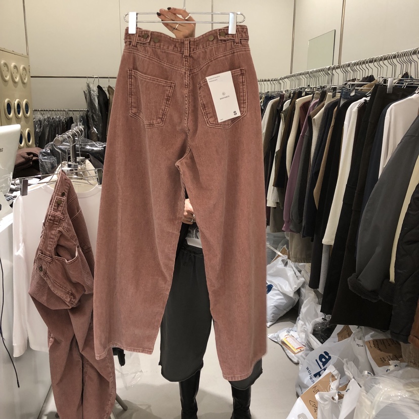 BANY ANCO東大門實拍26秋冬燈芯絨直筒休閑褲直筒BANY ANCO休閑褲