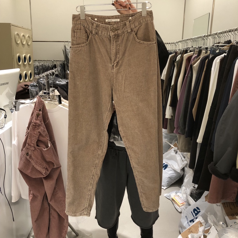 BANY ANCO東大門實拍26秋冬燈芯絨直筒休閑褲直筒BANY ANCO休閑褲圖色1