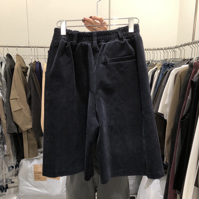 BANY ANCO東大門實拍26秋冬寬松燈芯絨短褲燈芯絨寬松BANY ANCO短褲