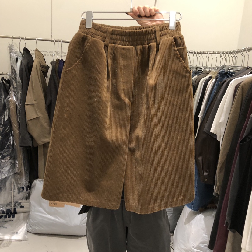 BANY ANCO東大門實拍26秋冬寬松燈芯絨短褲燈芯絨寬松BANY ANCO短褲圖色2