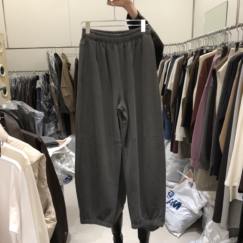 BANY ANCO東大門實拍26秋冬加絨束口休閑褲加絨BANY ANCO休閑褲圖色3墨