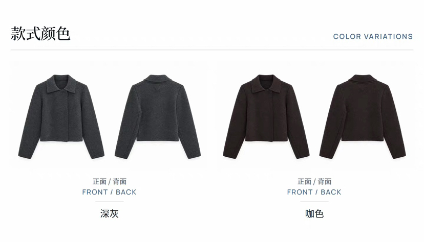 A.b/AUTUMN BEIGE東大門直郵26秋冬短款翻領大衣短款大衣短款A.b/AUTUMN BEIGE短款大衣