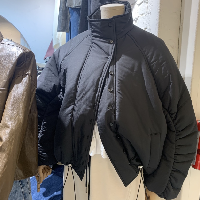 OZ.ounce韓國直郵26秋冬立領抽繩棉服短款棉服可調節羽絨服單OZ.ounce短款棉服圖色1