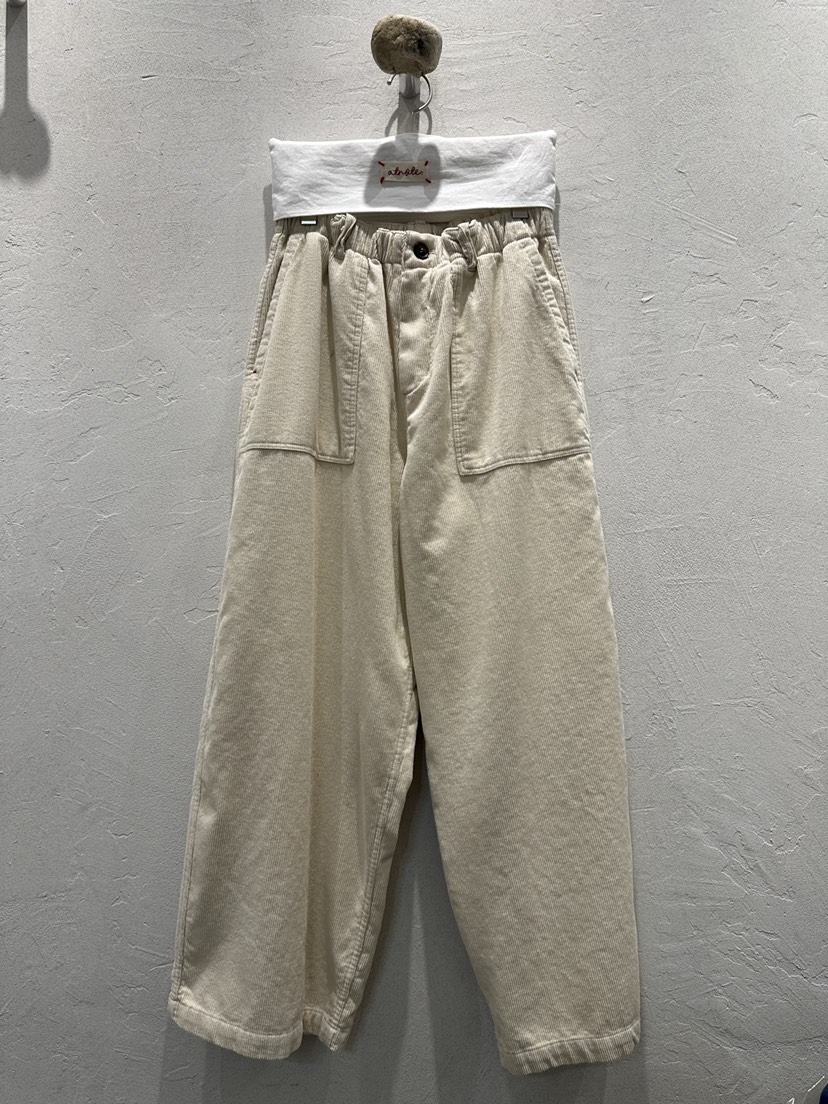 AT NOTE東大門代購26秋冬燈芯絨闊腿休閑褲工裝褲燈芯絨寬松AT NOTE休閑褲圖色1