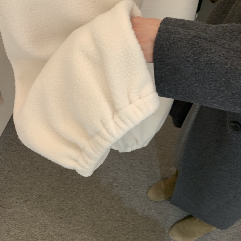 SALONDEMAG韓國直郵26秋冬寬松搖粒絨休閑褲闊腿褲抓絨寬松SALONDEMAG休閑褲