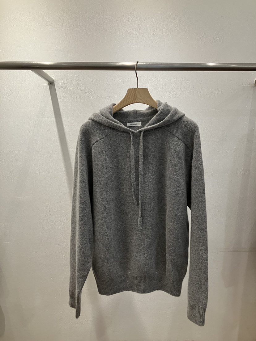 FL LANEL東大門代購26秋冬羊絨連帽針織衫毛衣插肩袖連帽衫羊FL LANEL毛衣圖色1