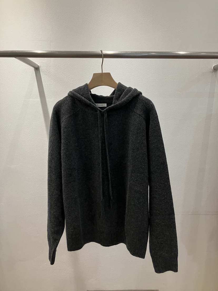 FL LANEL東大門代購26秋冬羊絨連帽針織衫毛衣插肩袖連帽衫羊FL LANEL毛衣圖色2