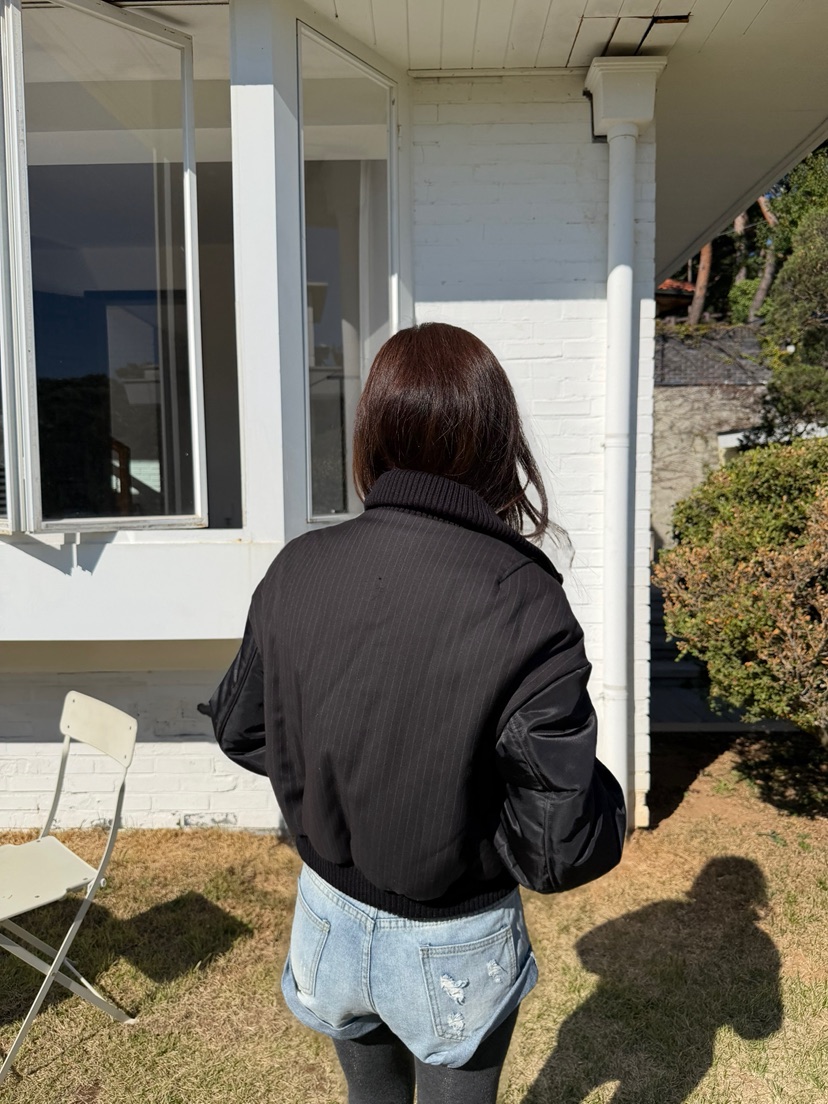 SOLAR東大門直郵26秋冬短款立領MAX夾克立領短款絎縫羅紋SOLAR夾克