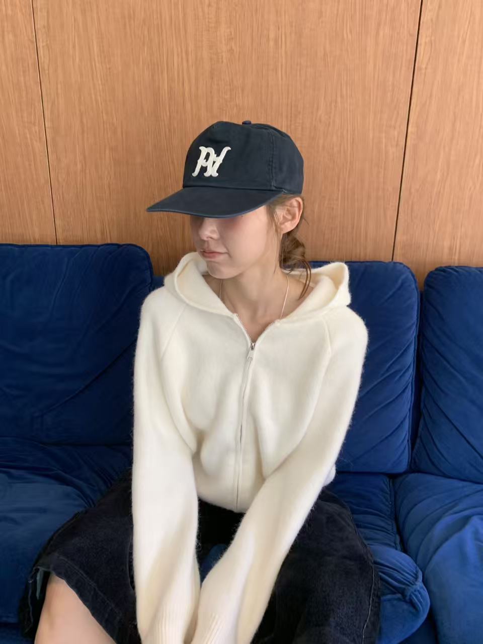 NEUF-2件起訂東大門實拍26秋冬連帽針織開衫針織衫拉鏈開合安NEUF-2件起訂針織衫