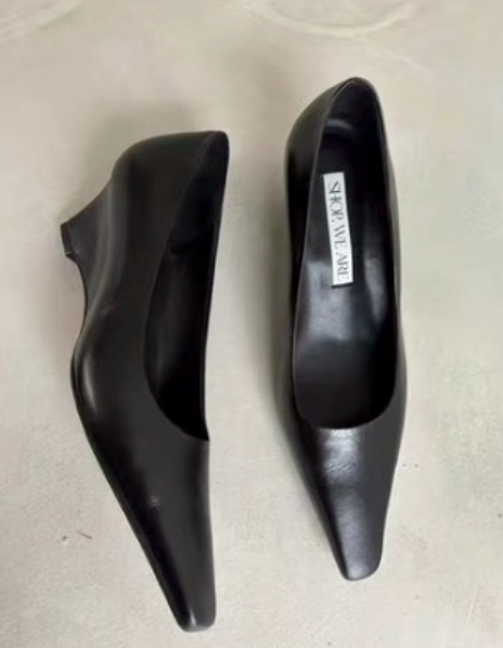 SHOP_WE ARE東大門實拍26秋冬尖頭坡跟通勤皮鞋瓢鞋SHOP_WE ARE皮鞋/瓢鞋圖色1