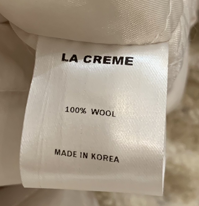 LA CREME韓國代購26秋冬立領羊羔毛短款夾克口袋立領落肩寬松LA CREME夾克