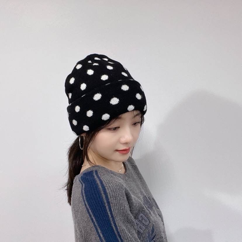 LOVELY HAT東大門直郵26秋冬軟頂波點針織帽帽子LOVELY HAT帽子