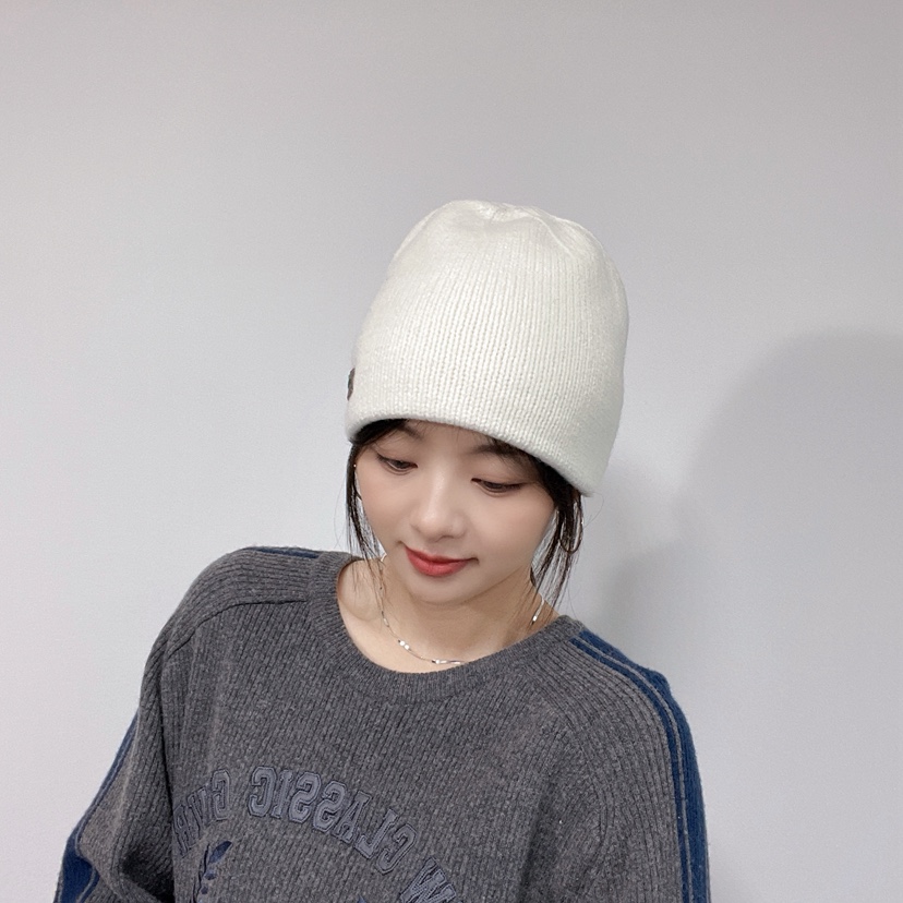 LOVELY HAT韓國直郵26秋冬側邊標飾針織冷帽帽子LOVELY HAT帽子