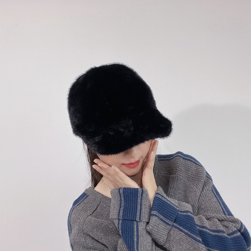 LOVELY HAT韓國直郵26秋冬毛絨鴨嘴帽 秋冬保暖帽帽子毛絨LOVELY HAT帽子