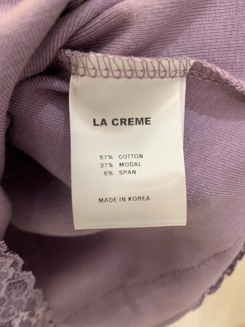 LA CREME韓國代購26秋冬蕾絲V領磨毛吊帶背心拼接蕾絲花邊V領LA CREME吊帶/背心