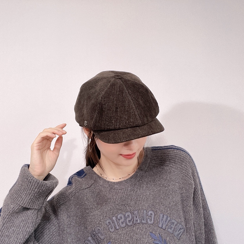 LOVELY HAT東大門代購26秋冬復古燈芯絨八角帽帽子LOVELY HAT帽子