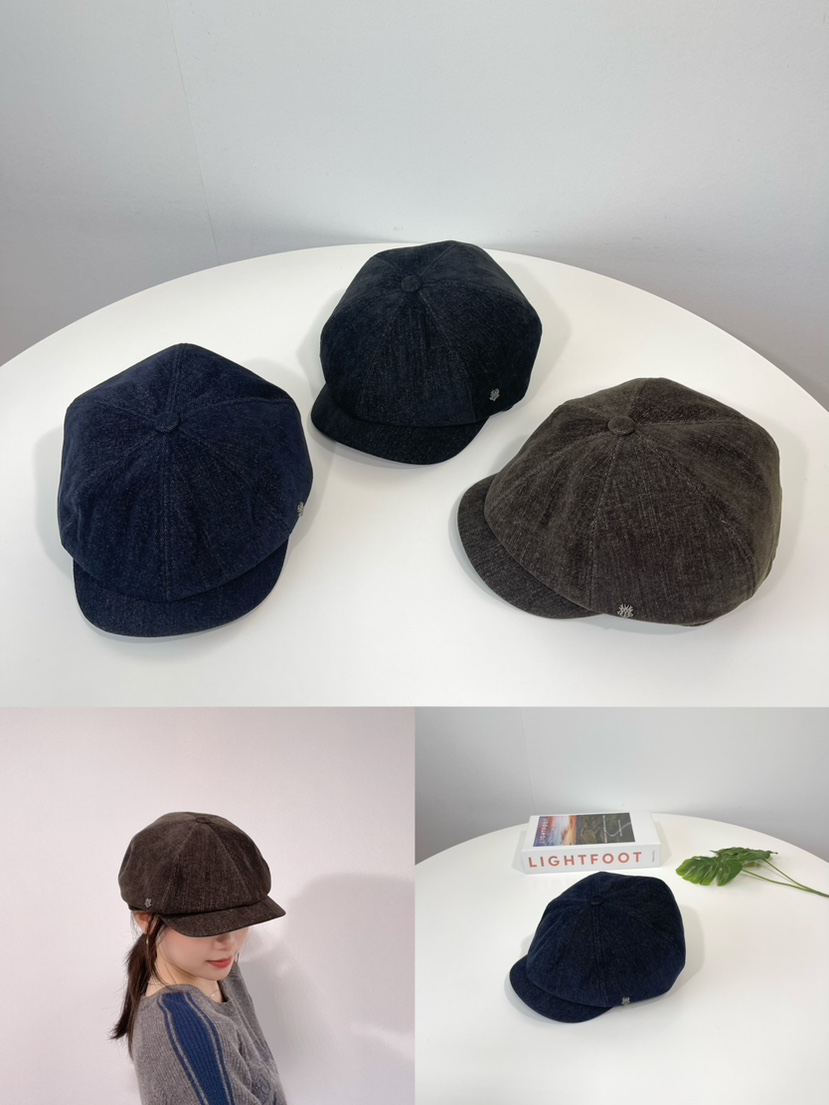 LOVELY HAT東大門代購26秋冬復古燈芯絨八角帽帽子LOVELY HAT帽子