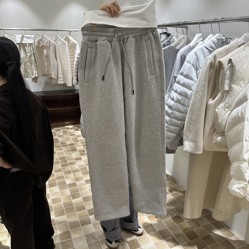 MYNAMEIS/AIME HOPE MAKE韓國直郵26秋冬加絨闊腿衛褲休閑褲加MYNAMEIS/AIME HOPE MAKE休閑褲圖色1