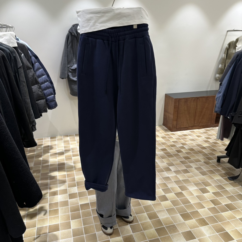 MYNAMEIS/AIME HOPE MAKE韓國直郵26秋冬加絨闊腿衛褲休閑褲加MYNAMEIS/AIME HOPE MAKE休閑褲圖色2深藍色