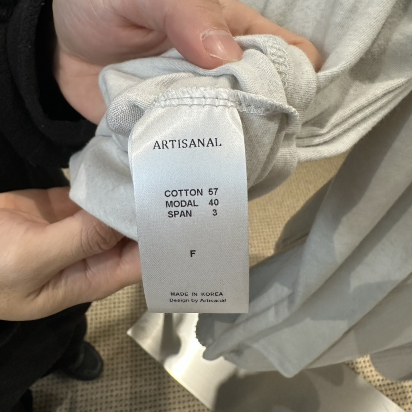ARTISANAL東大門直郵26秋冬寬松圓領長袖T恤拉絨圓領寬松ARTISANAL長袖T恤
