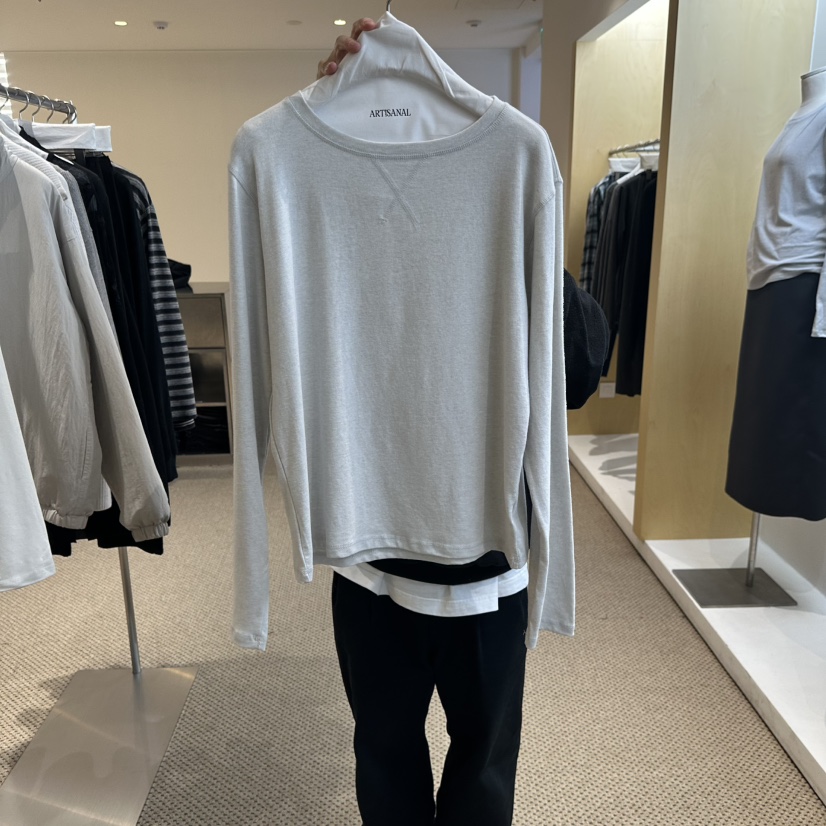 ARTISANAL東大門直郵26秋冬寬松圓領長袖T恤拉絨圓領寬松ARTISANAL長袖T恤圖色2米色