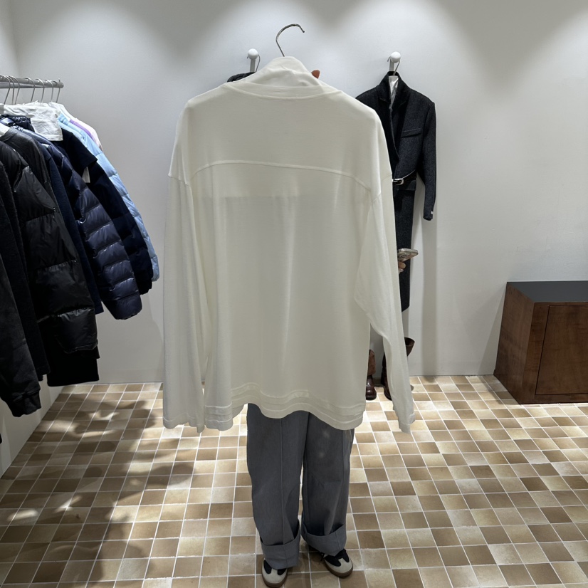 MYNAMEIS/AIME HOPE MAKE韓國代購26秋冬寬松落肩T恤長袖T恤落MYNAMEIS/AIME HOPE MAKE長袖T恤