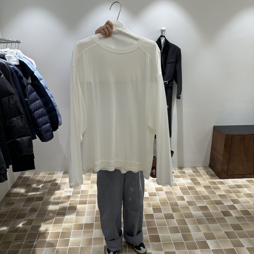 MYNAMEIS/AIME HOPE MAKE韓國代購26秋冬寬松落肩T恤長袖T恤落MYNAMEIS/AIME HOPE MAKE長袖T恤圖色1