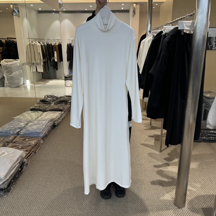 ARTISANAL東大門代購26秋冬高領直筒及踝針織連衣裙直筒高領長ARTISANAL連衣裙圖色1