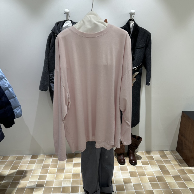 MYNAMEIS/AIME HOPE MAKE東大門實拍26秋冬寬松落肩T恤長袖T恤MYNAMEIS/AIME HOPE MAKE長袖T恤圖色1