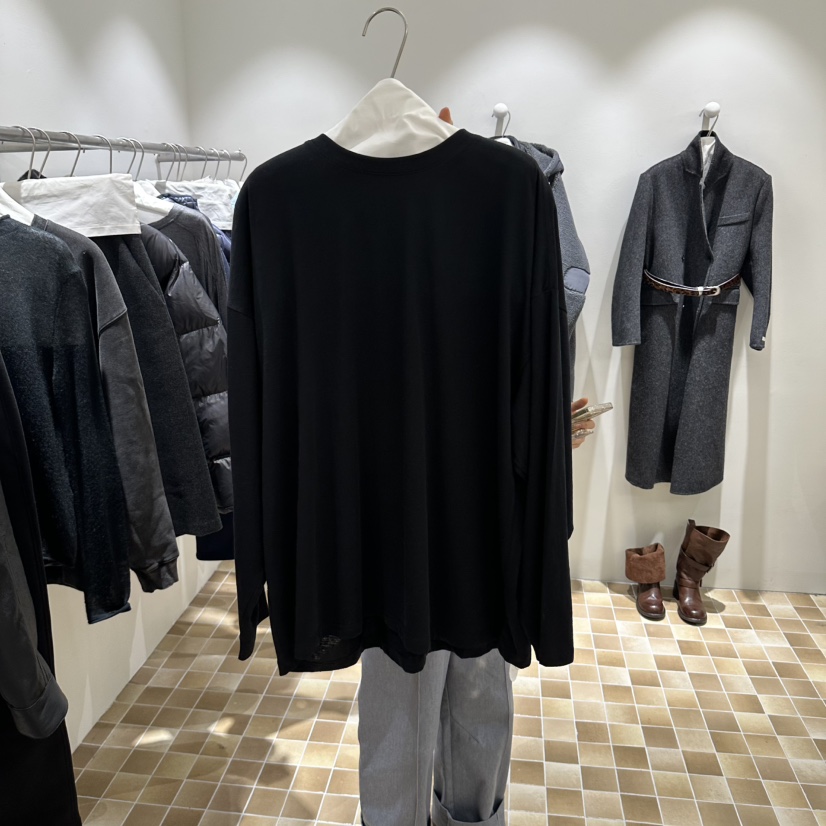 MYNAMEIS/AIME HOPE MAKE東大門實拍26秋冬寬松落肩T恤長袖T恤MYNAMEIS/AIME HOPE MAKE長袖T恤圖色2