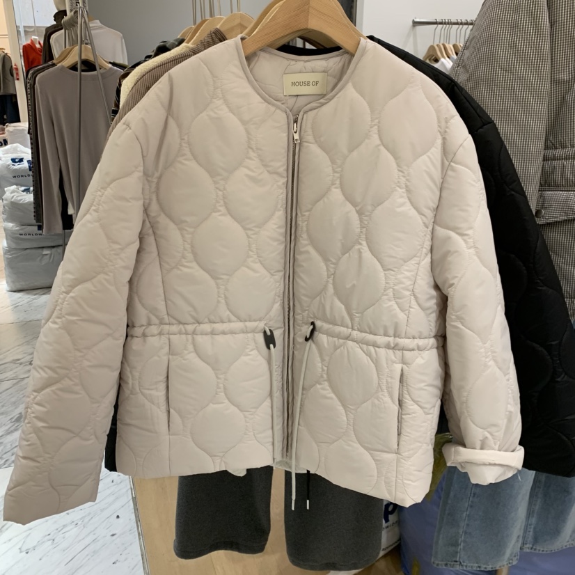 HOUSE OF/DE MERRY東大門代購26秋冬抽繩收腰棉服短款棉服可調HOUSE OF/DE MERRY短款棉服圖色1