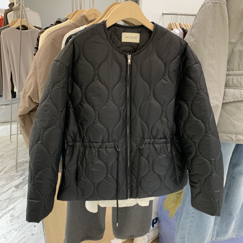 HOUSE OF/DE MERRY東大門代購26秋冬抽繩收腰棉服短款棉服可調HOUSE OF/DE MERRY短款棉服圖色2